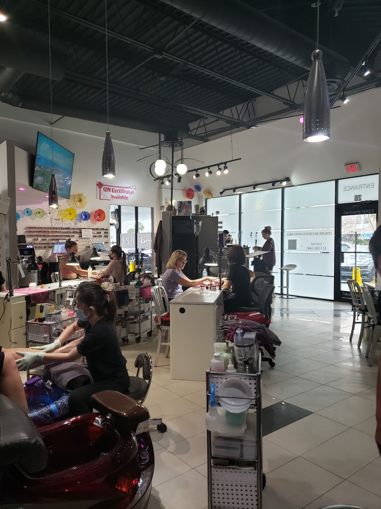 Inside Heavenly Nails & Spa salon in Tampa
